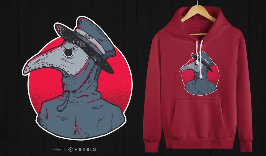 Download Plague Doctor T-shirt Design - Vector Download