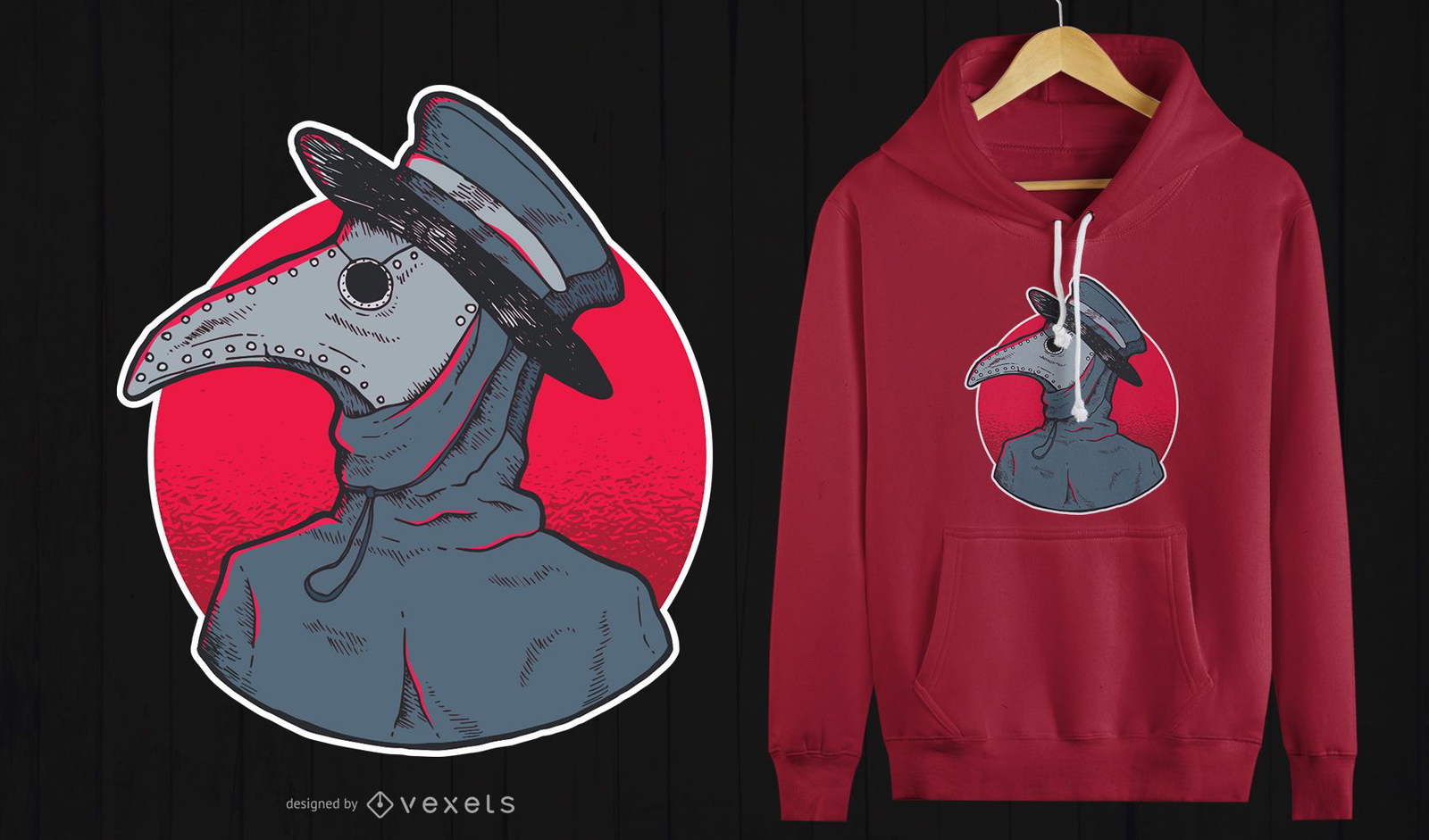 Design de camisetas Plague Doctor