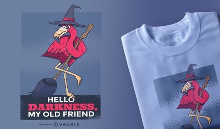 Diseño de camiseta de Halloween Flamingo