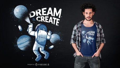 Astronaut Graffiti T-shirt Design