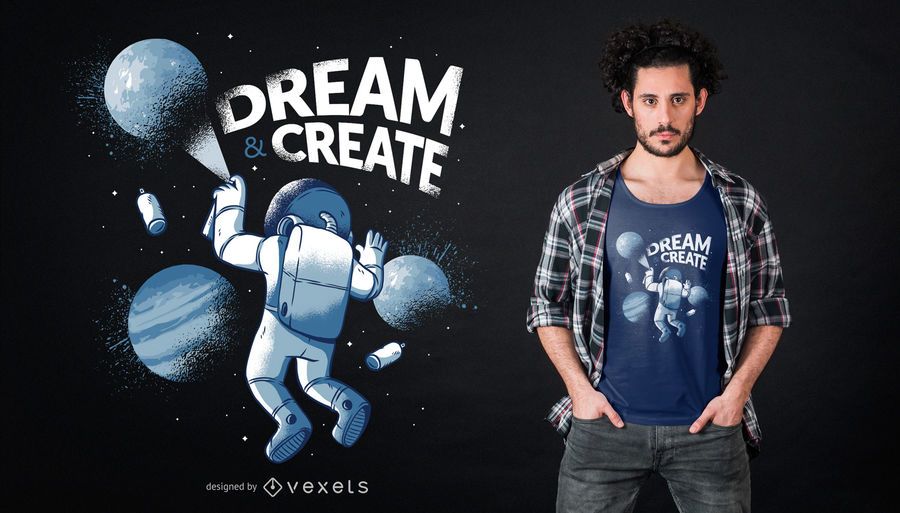 Projeto do t-shirt dos grafittis do astronauta Projeto do t-shirt dos grafittis do astronauta