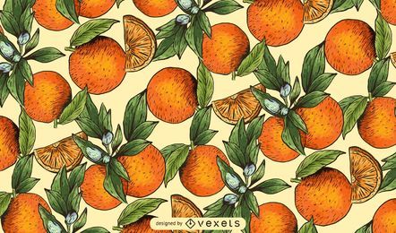 Hand drawn oranges pattern Hand drawn oranges pattern