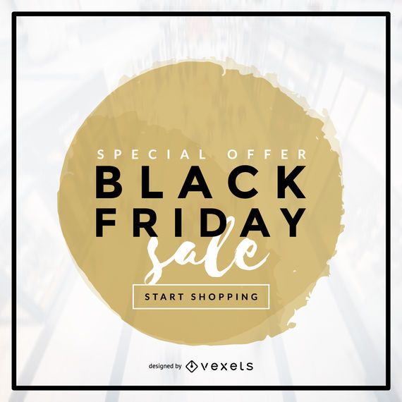 Venta de viernes negro de acuarela Venta de viernes negro de acuarela