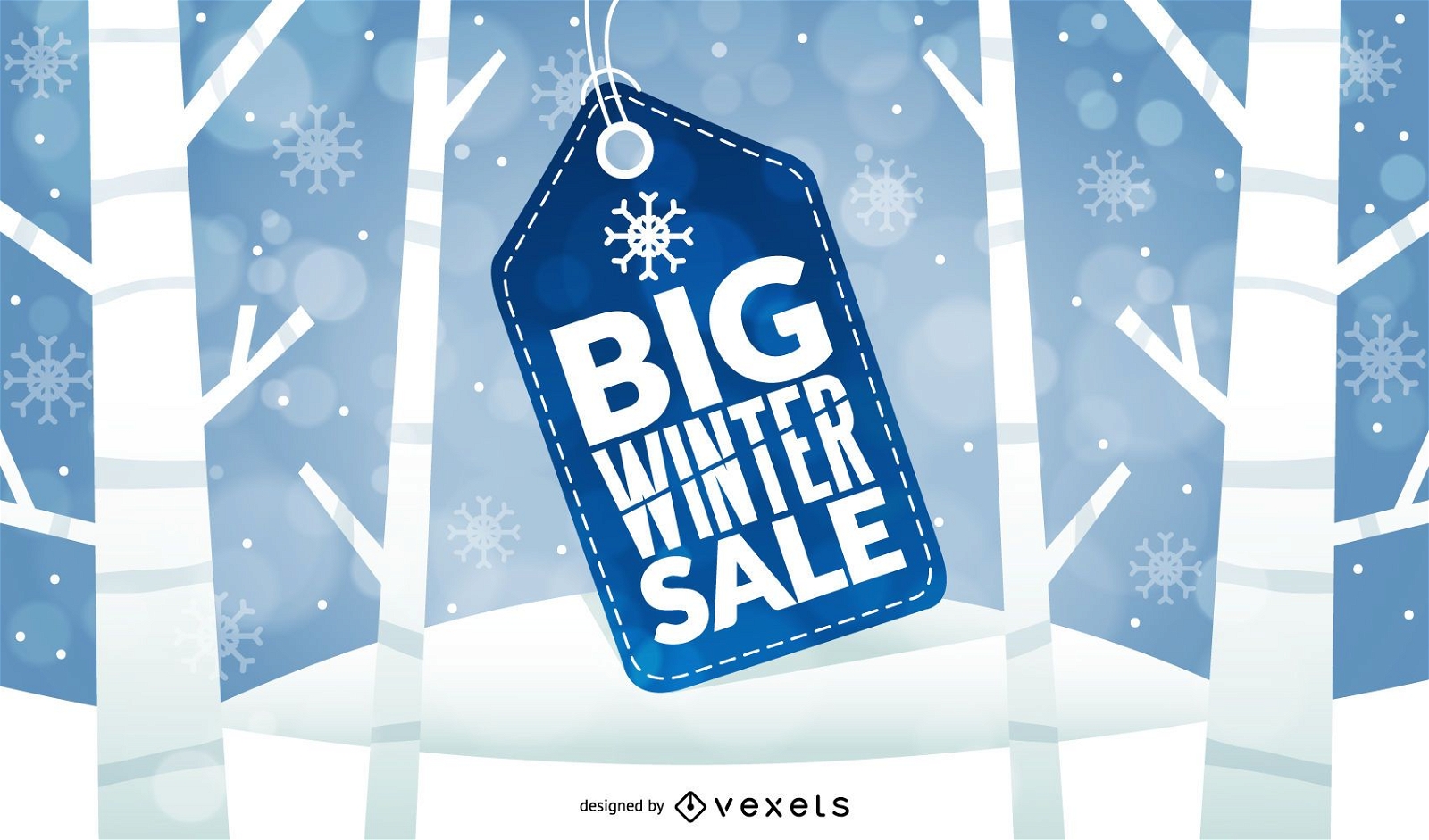 Big Winter Sale Preisschild Design