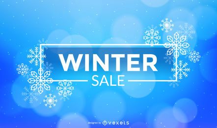 Winter Sale Snowflakes Design