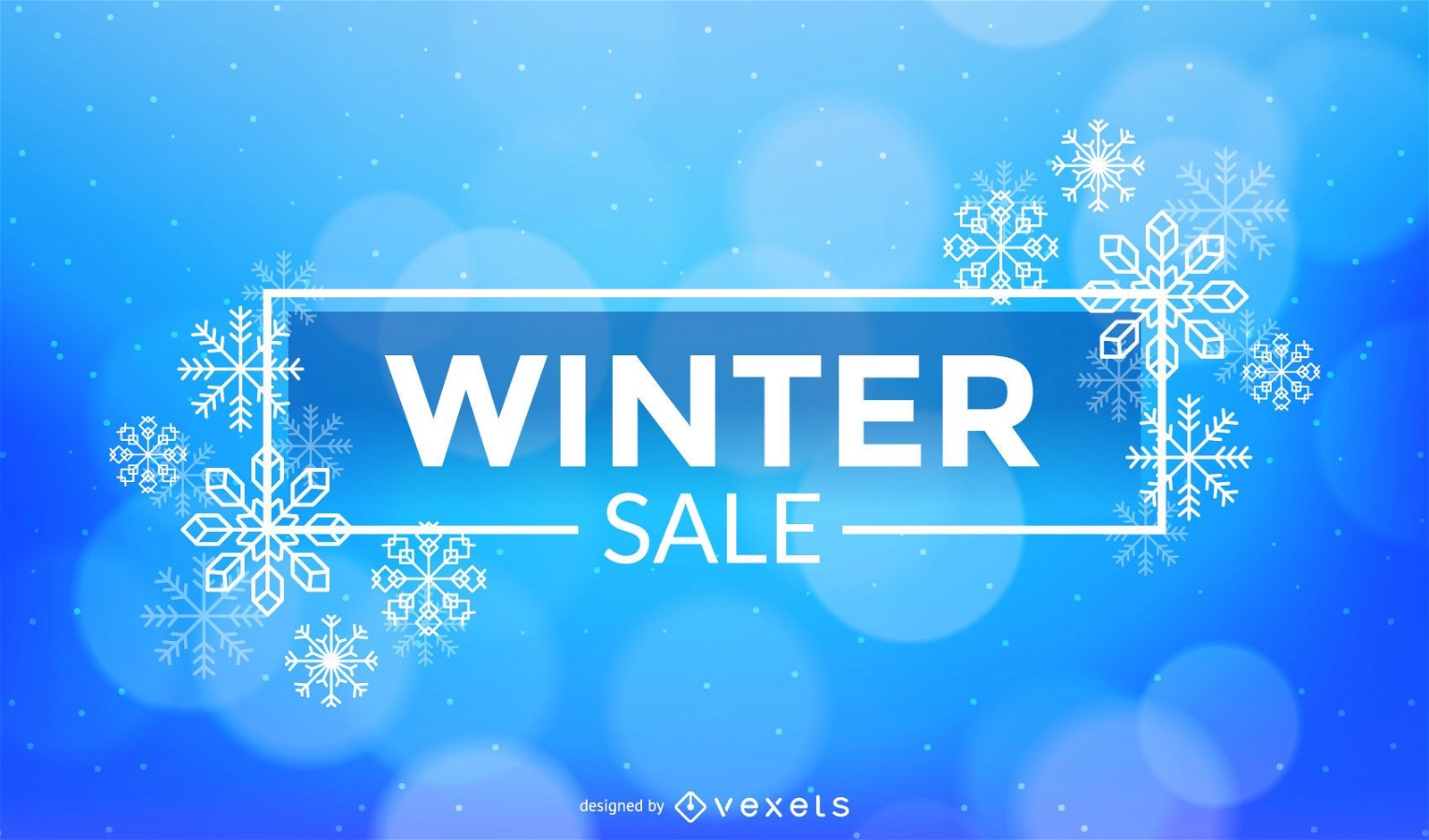 Winter Sale Snowflakes Design