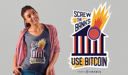 Use o design de t-shirt Bitcoin Use o design de t-shirt Bitcoin