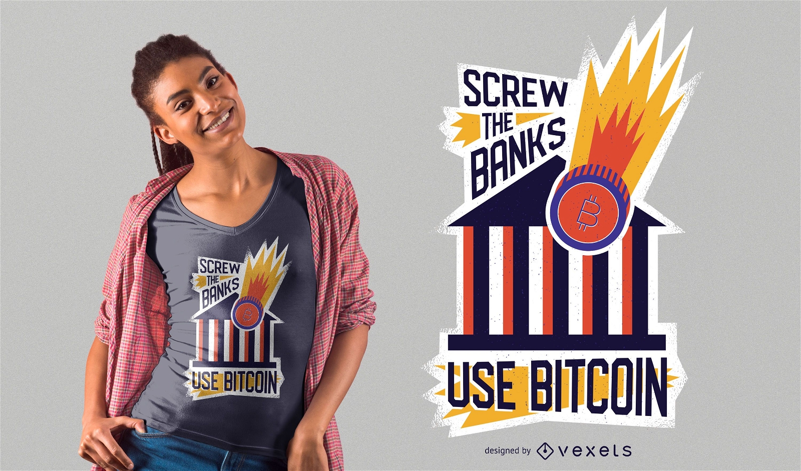 Use o design da camiseta Bitcoin