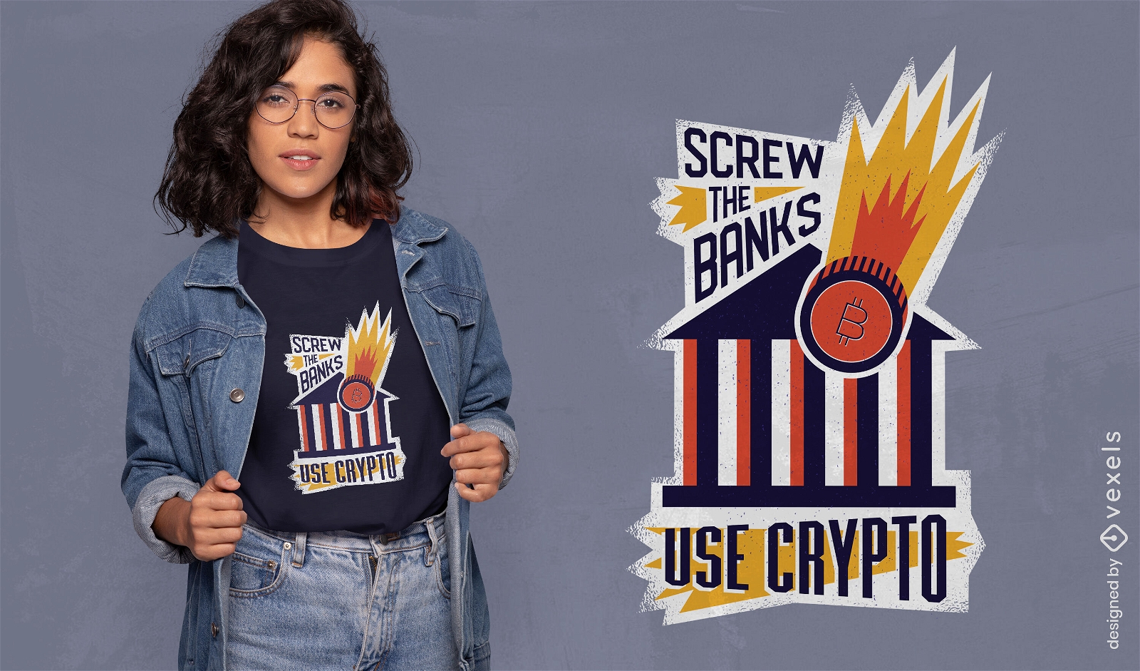 Use crypto t-shirt design