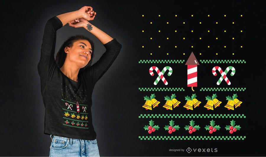 Ugly sweater Christmas t-shirt design Ugly sweater Christmas t-shirt design