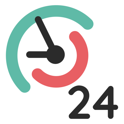 24 hours contact icon PNG Design