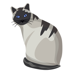 Ilustración de gato americano de pelo corto Diseño PNG