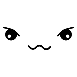 Angry kawaii emoticon PNG Design