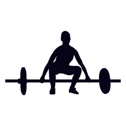 Preparación de levantamiento de pesas crossfit silueta Diseño PNG