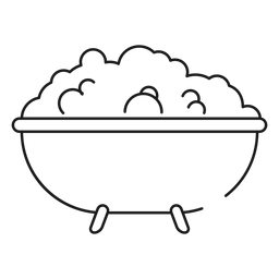 Bath tub stroke icon PNG Design