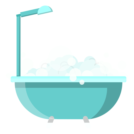 Bath tub with shower icon PNG Design