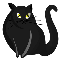 Black Cat Illustration PNG & SVG Design For T-Shirts