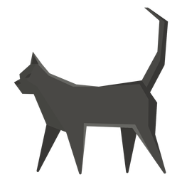 Ilustração geométrica do gato Bombay Desenho PNG