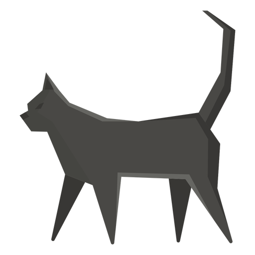 Ilustração geométrica do gato Bombay Desenho PNG