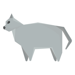 British shorthair cat geometric illustration PNG Design