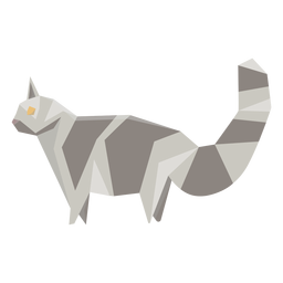 Ilustração geométrica de animal gato Desenho PNG