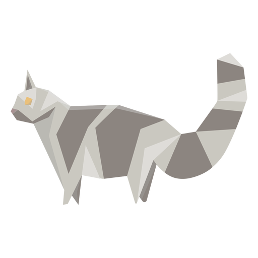 Ilustração geométrica de animal gato Desenho PNG