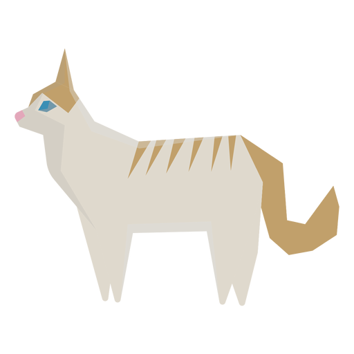 Geometrische Darstellung der Katze PNG-Design