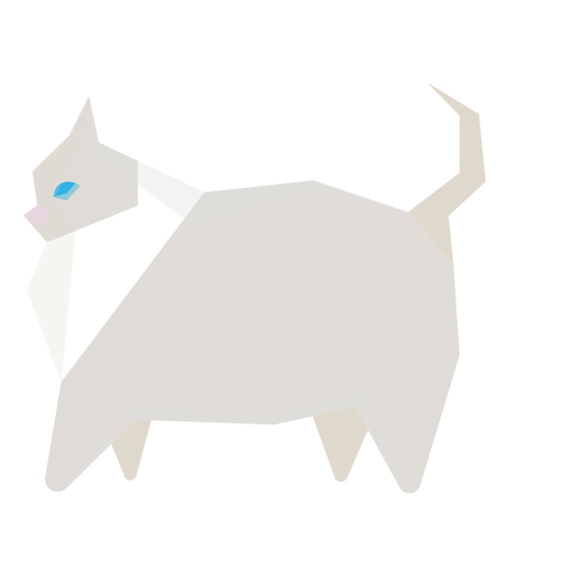Ilustración geométrica de gato mascota Diseño PNG