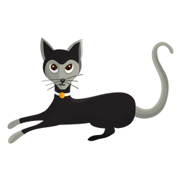 Ilustração de gato com colar Desenho PNG
