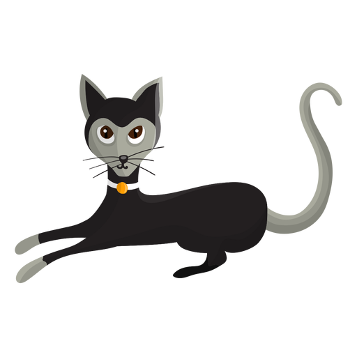 Cat with colar illustration PNG Design