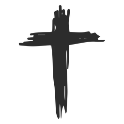 Christliche Kreuzgekritzelikone PNG-Design Transparent PNG