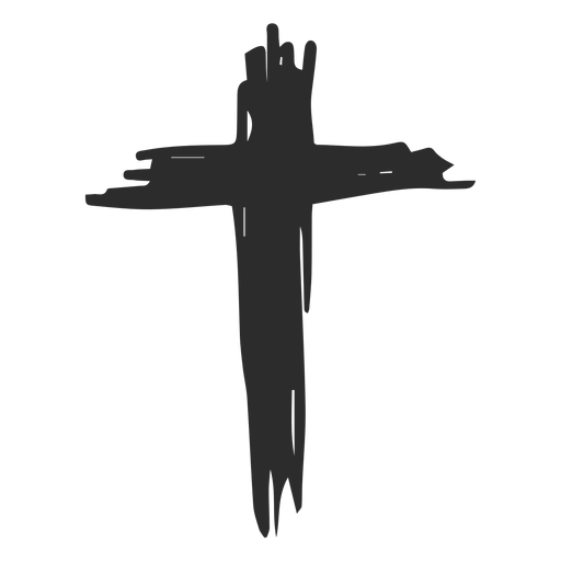 Christliche Kreuzgekritzelikone PNG-Design