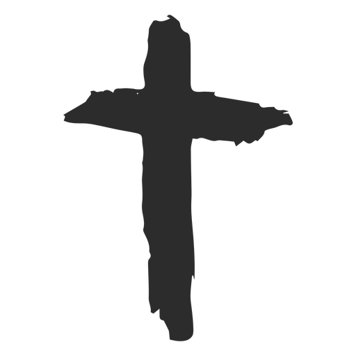 Christian cross hand drawn icon