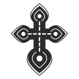 Icono de cruz cristiana Diseño PNG