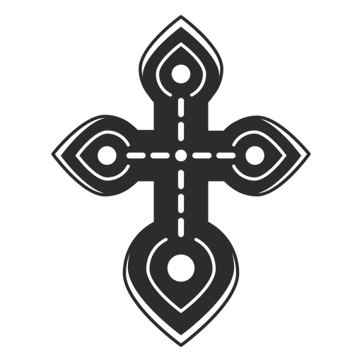 Christian cross icon PNG Design