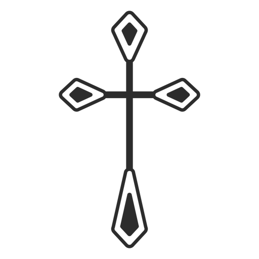 Christian cross religious icon PNG Design