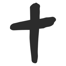 Ícone de rabisco de cruz cristã Desenho PNG