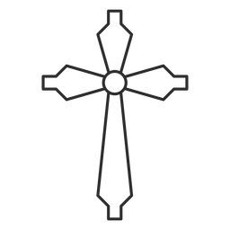 Christliche Kreuzstrichikone PNG-Design