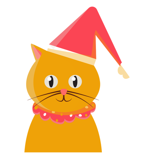 Weihnachtsmütze Katzenikone PNG-Design