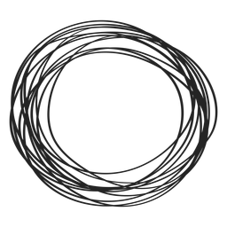 Elemento de círculo doodle Diseño PNG