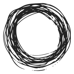 Circle scribble icon PNG Design
