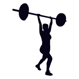 Limpia y tirona silueta de crossfit Diseño PNG