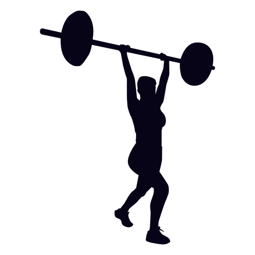 Clean and jerk crossfit silhouette PNG Design
