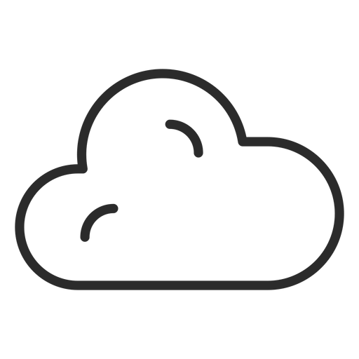 Icono de trazo de pronóstico de nube Diseño PNG