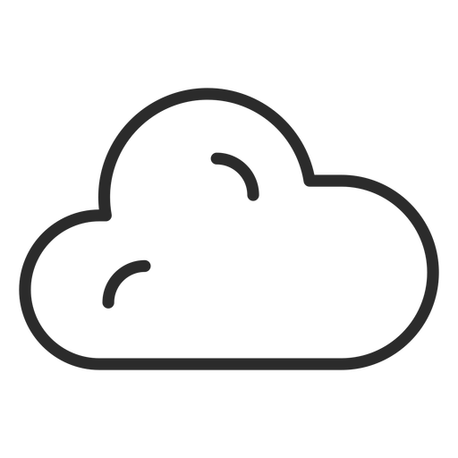 Icono de trazo de pron?stico de nube Diseño PNG