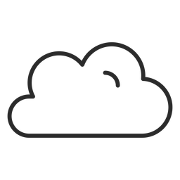 Icono de trazo de meteorología en la nube Transparent PNG