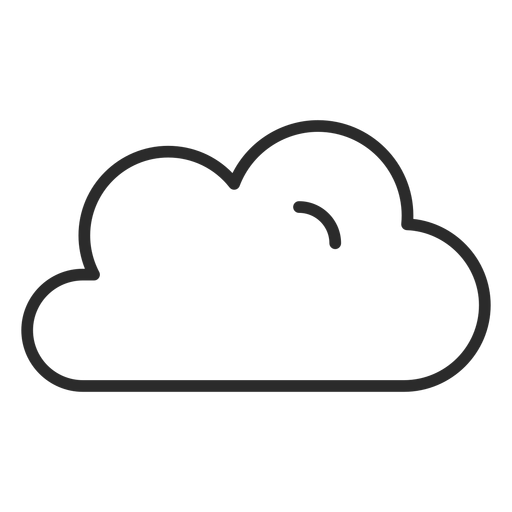 Icono De Trazo De Meteorologia En La Nube Descargar Png Svg Transparente