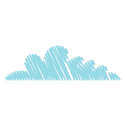 Icono de garabato de nube Diseño PNG