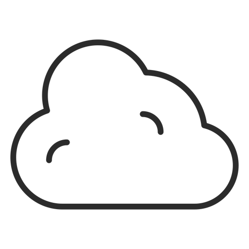 Ícone de traço de nuvem Desenho PNG