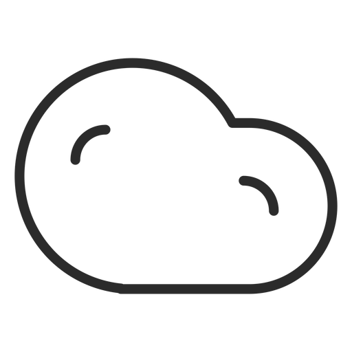 Wolkenwettervorhersage Strichsymbol PNG-Design